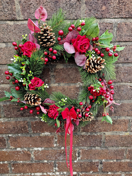 Enchanted Rose & Pine Luxe Wreath